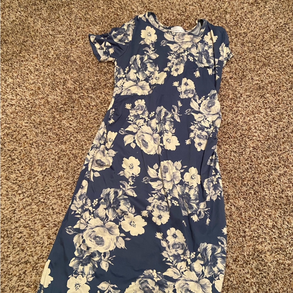 French grey maternity dress